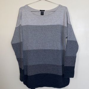 Ann Taylor Long Boat Neck Striped Sweater